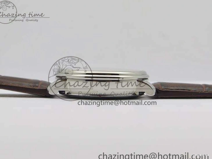 0416 FreshLook Villeret 6654 SS Complicated Function OMF 1:1 Best Edition White Dial On Brown Leather Strap A 8119